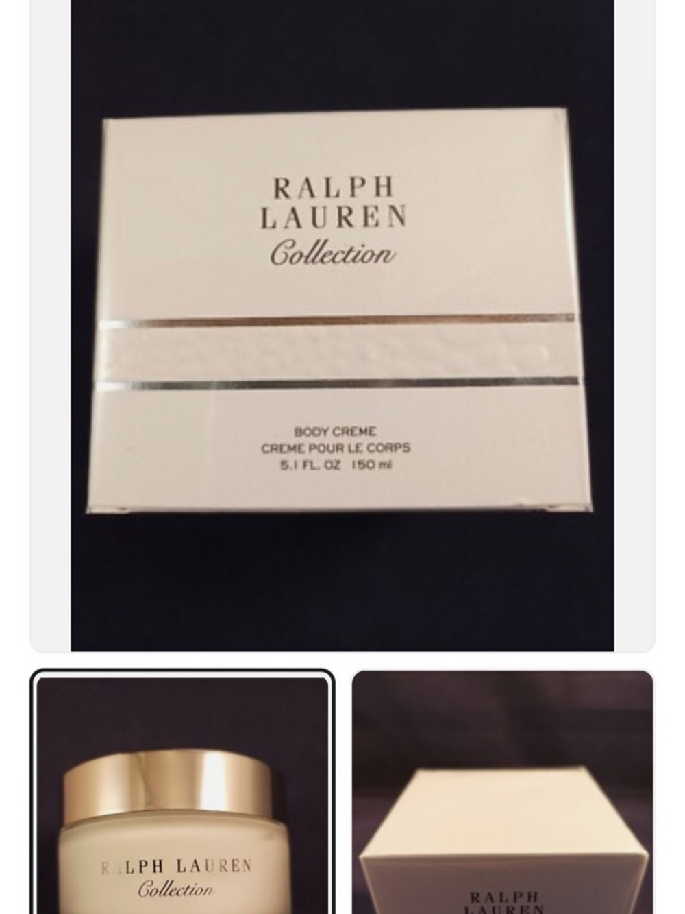Ralph Lauren Collection Body Crème — White Jar with Silver Lid